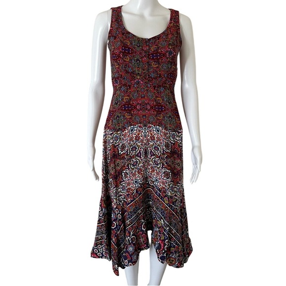 Anthropologie Dresses & Skirts - Maeve Anthropologie Violette Floral Multicolor Sleeveless Midi Length Dress 0